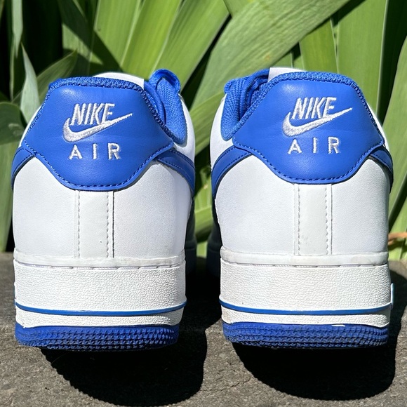 Nike Air Force 1 '07 White Medium Blue Sneakers Shoes Trainers DH7561-104 Jordan - Picture 7 of 16